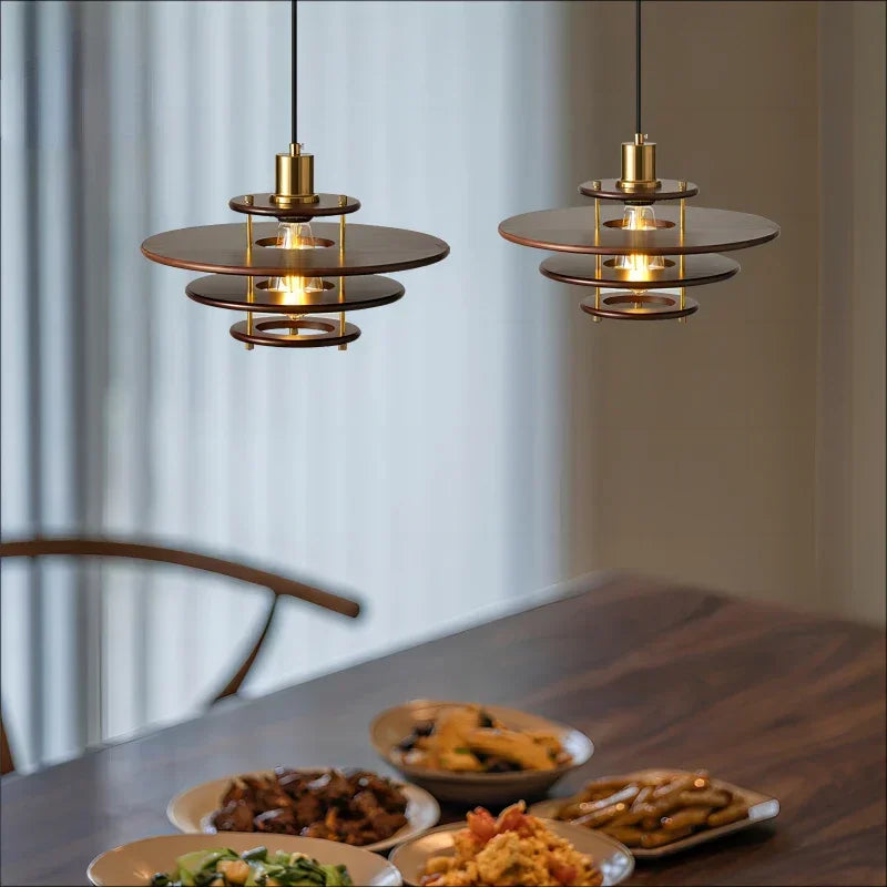 suspension wabi-sabi japonaises en bois décoration intérieure - vue 4 sur 6