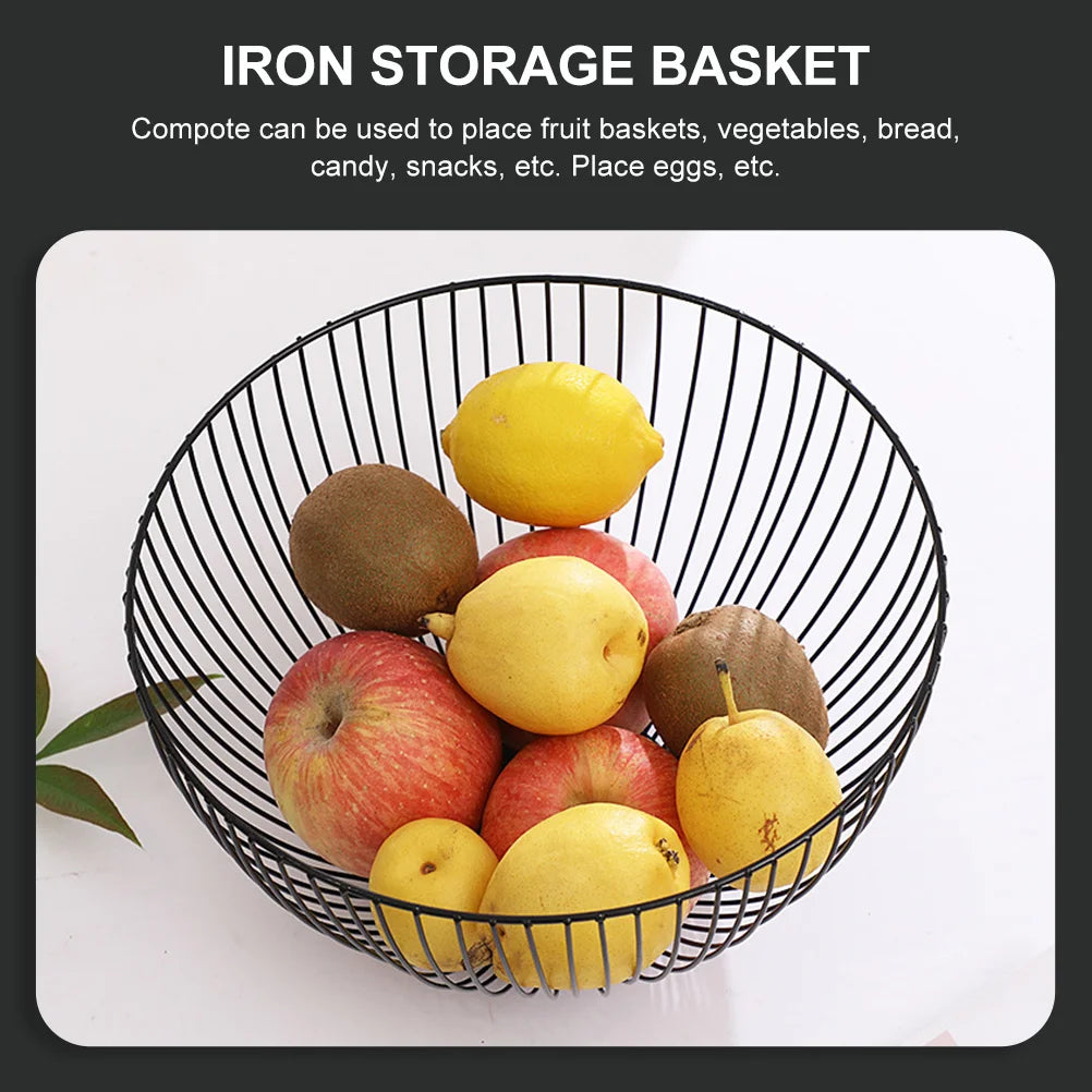 panier à fruits en métal empilable pour rangement et service - vue 5 sur 7