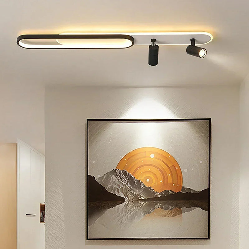 plafonnier moderne à leds avec projecteur pour décoration maison