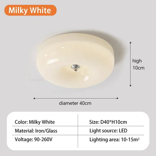 Plafonnier ancien verre led bauhaus maison - vue 9 sur 9