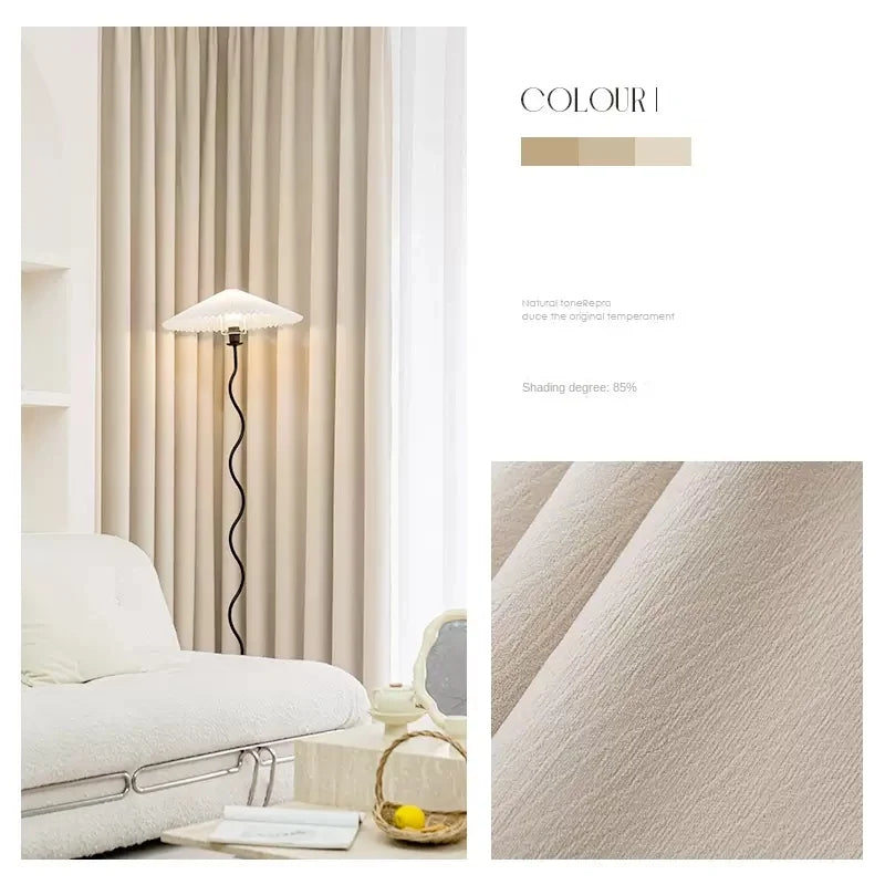 Rideau occultant style minimaliste plissé pour salon chambre - vue 11 sur 16