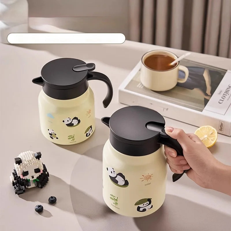 Théière isotherme panda acier inoxydable 1l grande capacité - vue 2 sur 6