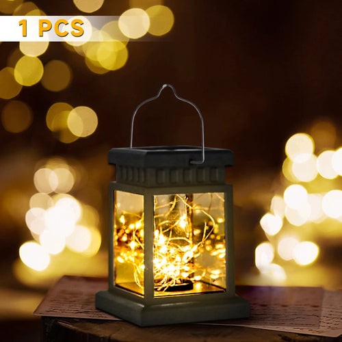 lampe solaire lanterne led étanche pour jardin et extérieur - vue 9 sur 9