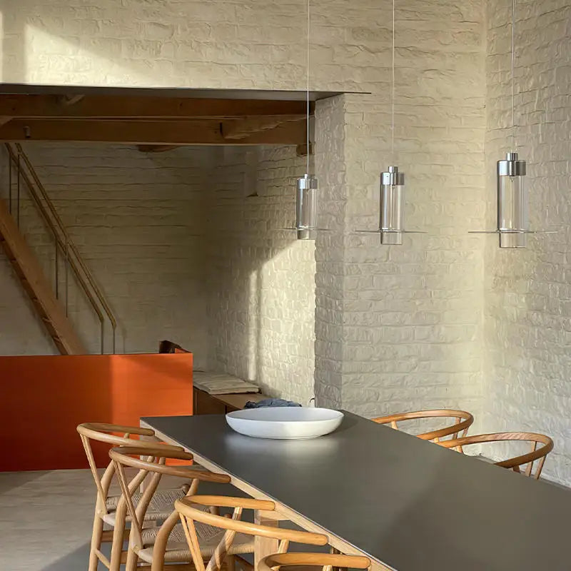 lustre moderne en verre pour cuisine et salon - vue 5 sur 7