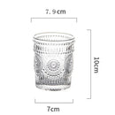 gobelet verre retro relief tournesol style nordique