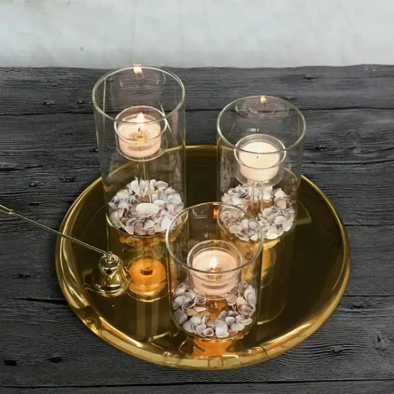 ensemble de bougeoirs modernes pour décoration de mariage - vue 3 sur 9