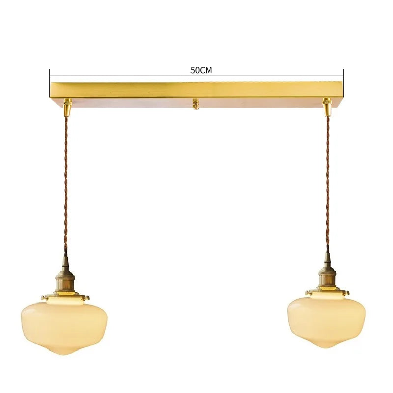 suspension led en verre avec prise en cuivre nordique moderne - vue 11 sur 28