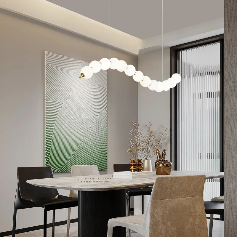 lustre acrylique suspendu pour cuisine bar et magasin - vue 5 sur 9