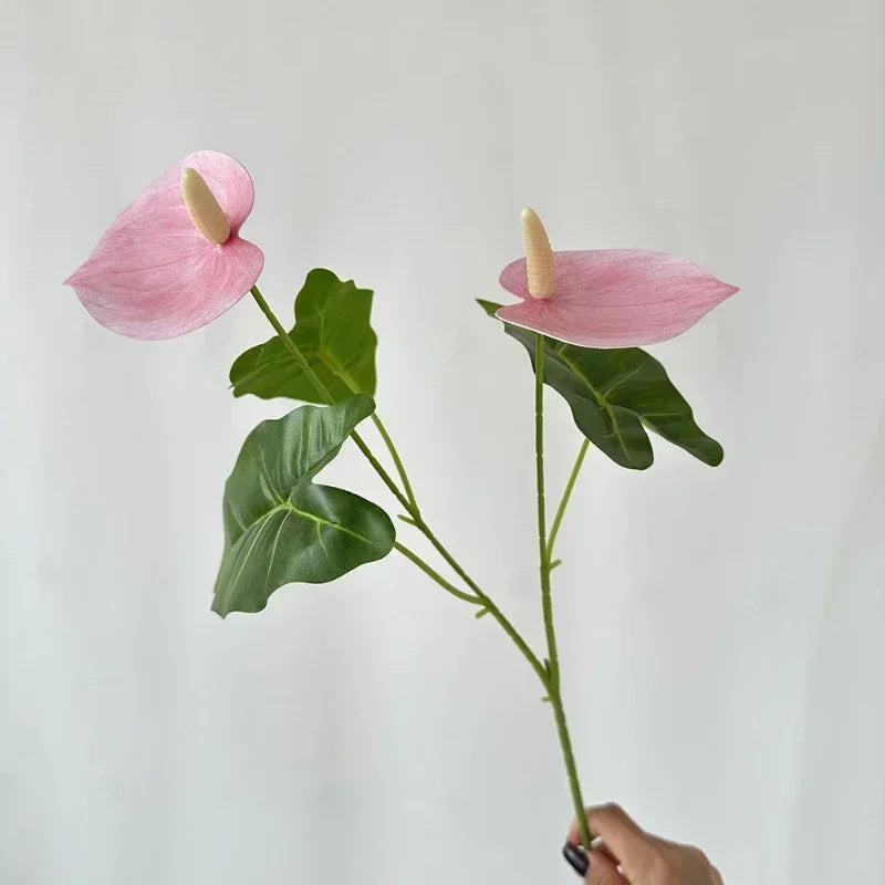 fleurs artificielles anthurium pour décoration de fête et vacances - vue 9 sur 16