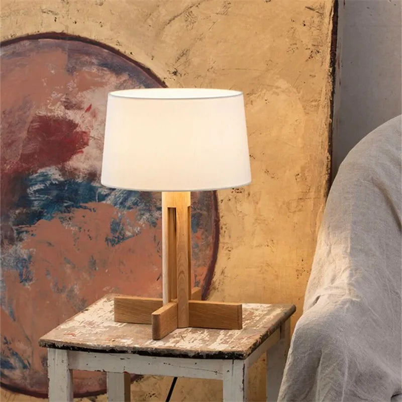 lampadaire rétro en bois pour décoration japonaise intérieur - vue 5 sur 9