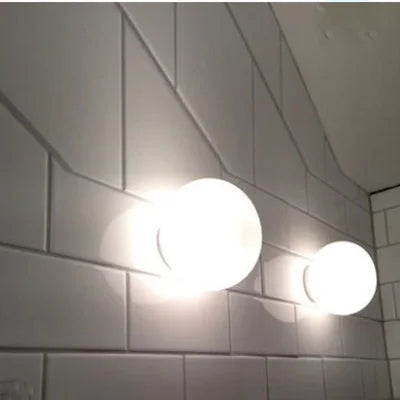 plafonnier sphérique simple applique intérieure en verre - vue 3 sur 13
