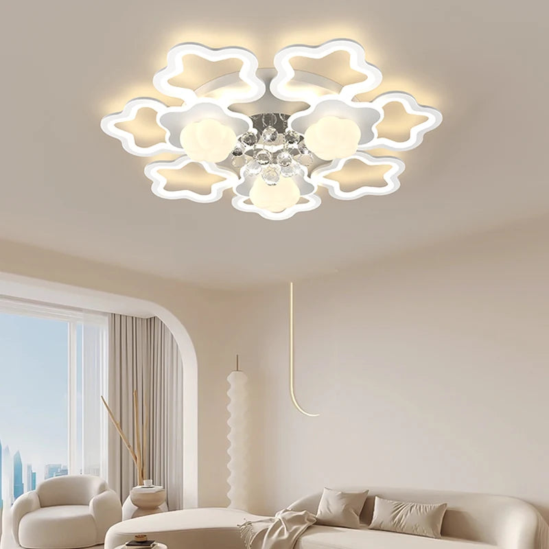 plafonnier moderne style citrouille luxe cristal 2024 pour toute la maison