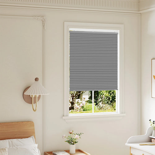 Store plissé occultant sans perçage pour porte fenêtre - vue 2 sur 6
