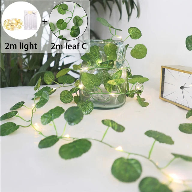 guirlande lumineuse led feuilles d'érable pour décoration de Noël - vue 9 sur 12