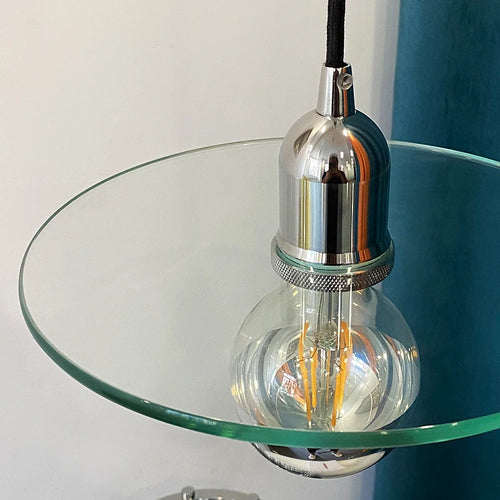 lustre en verre ovni rétro minimaliste pour café et restaurant - vue 5 sur 8