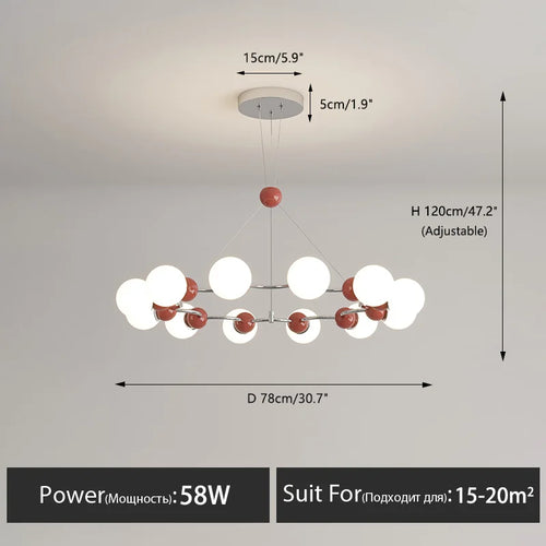 lustre suspendu éclairage décoratif moderne pour la maison - vue 20 sur 21