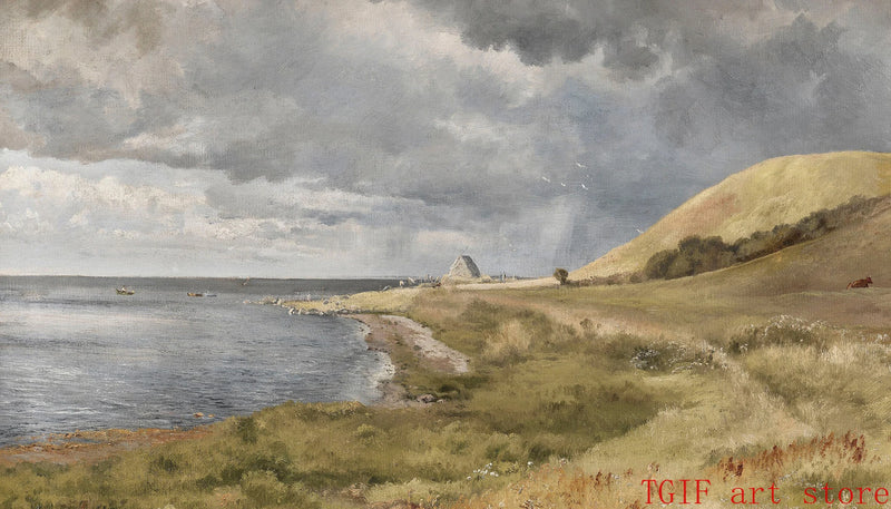 peinture vintage sur toile de paysage forestier neutre