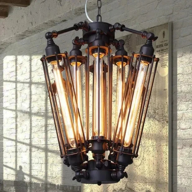 Edison ampoules lumières lustres suspension Art déco Abajur lumières noir moderne grandes lampes de Lustre créatives