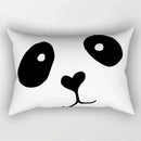 housse de coussin géométrique noir et blanc 30 x 50 cm