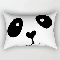 housse de coussin géométrique noir et blanc 30 x 50 cm