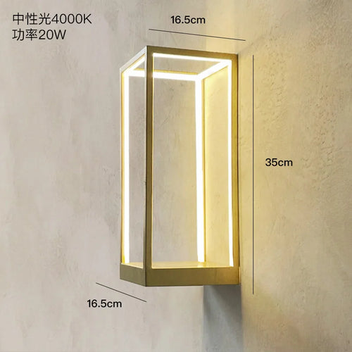applique murale moderne minimaliste cube créative intérieur déco lumineuse - vue 9 sur 8