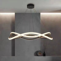 Lampe annulaire LED moderne et créative en aluminium doré