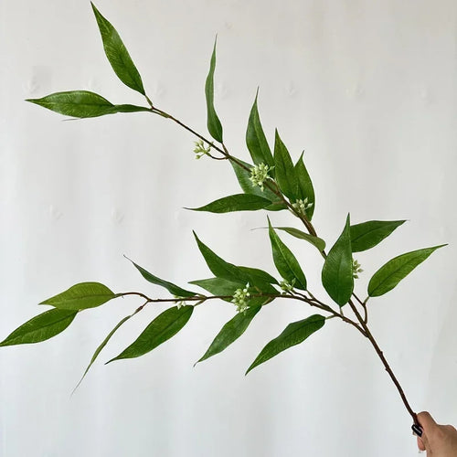 feuille d eucalyptus artificielle en soie pour décoration intérieure - vue 7 sur 9