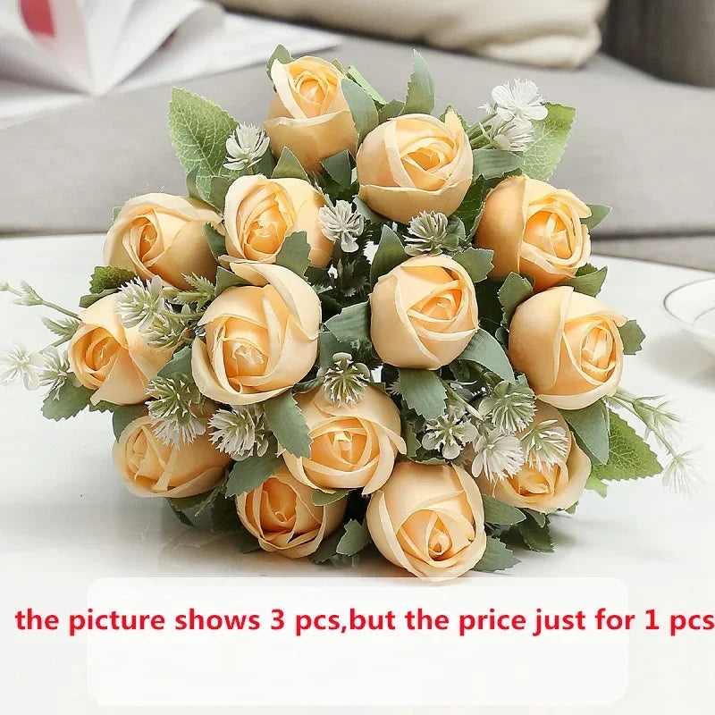 décoration florale en soie roses artificielles pour intérieur et extérieur - vue 7 sur 14