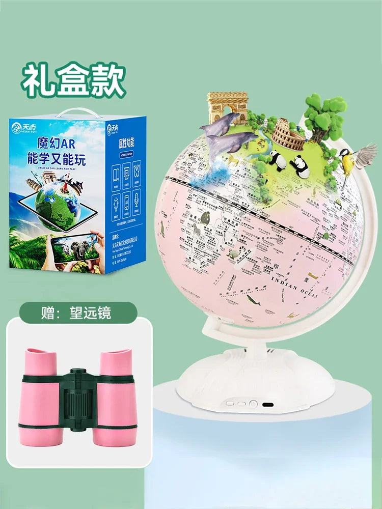 globe lumineux éducatif carte du monde décoration géographie - vue 20 sur 19