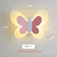 Applique murale LED enfant papillon