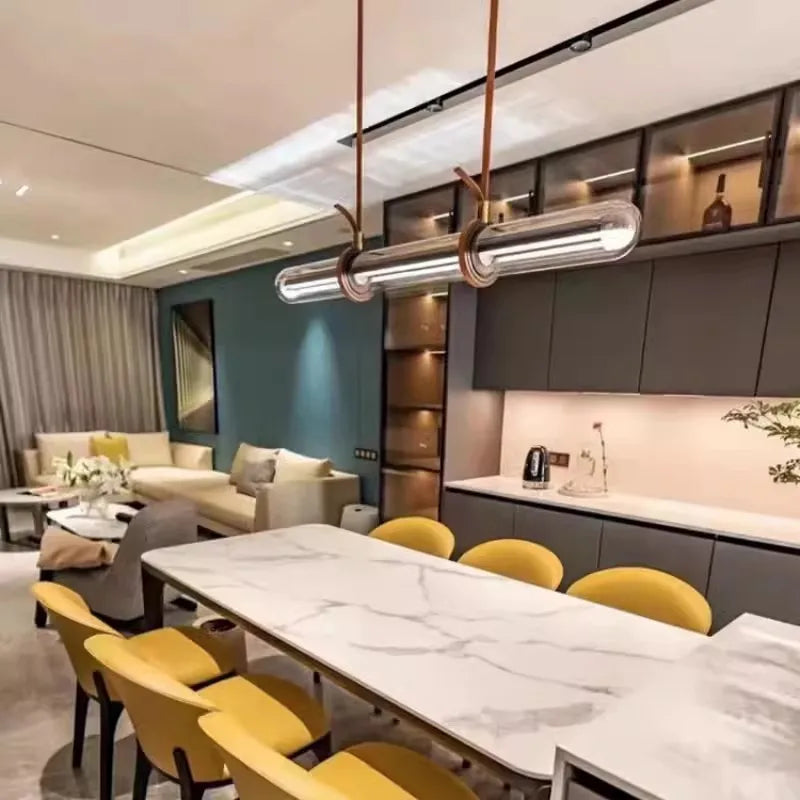 suspension en verre stylée pour bureau et restaurant - vue 4 sur 7