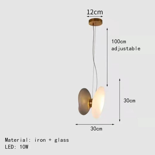 suspension LED en verre design moderne luminaire décoratif intérieur fil réglable - vue 24 sur 28