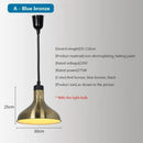 Suspension abat-jour arrondi style cuivre
