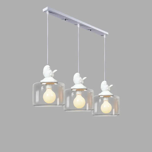 Suspension moderne créatif oiseau led en verre - vue 9 sur 8