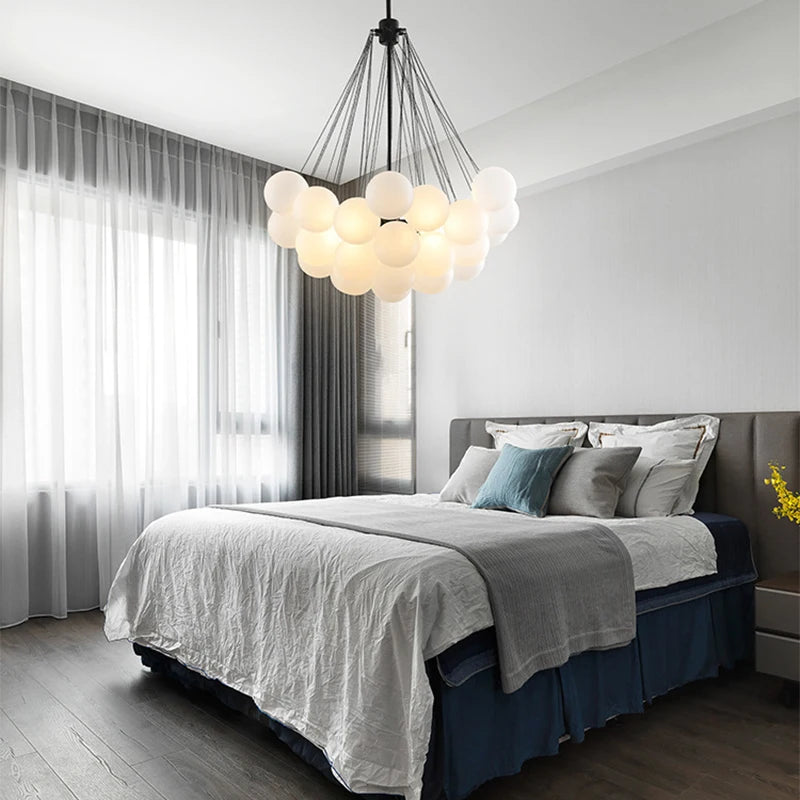suspension en verre nordique design pour décoration intérieure luxe - vue 7 sur 10