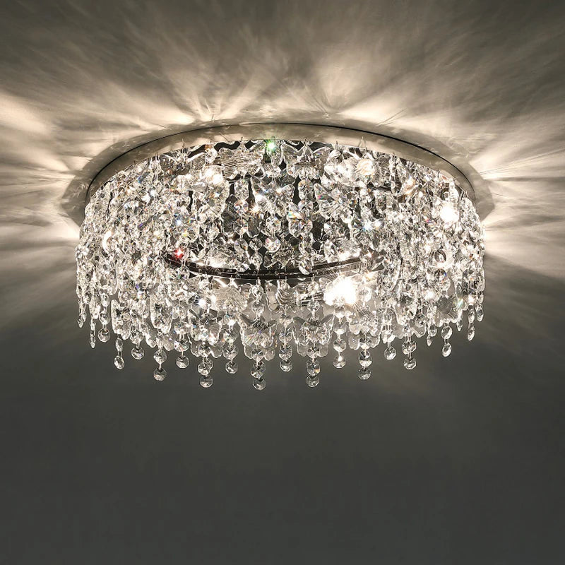 plafonnier led cristal luxe moderne décoratif intérieur