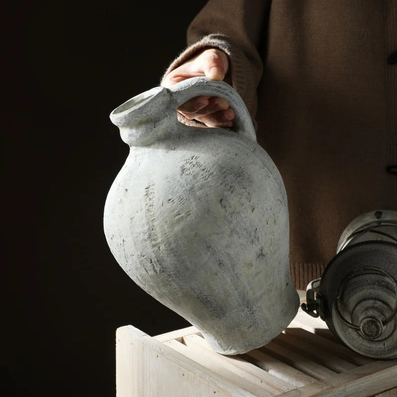 vases en céramique rétro faits à la main pour décoration florale - vue 3 sur 7