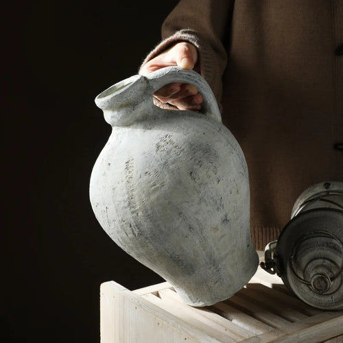 vase en céramique rétro fait à la main pour fleurs séchées décoratif