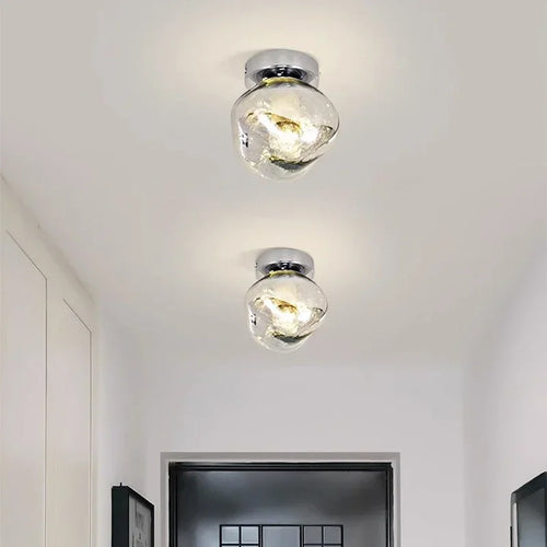 plafonnier moderne en verre pour décoration intérieure élégante - vue 4 sur 9