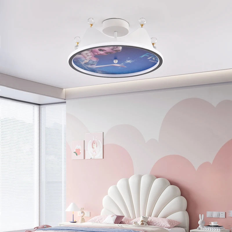 plafonnier moderne style dessin animé fille coeur décoratif - vue 5 sur 7