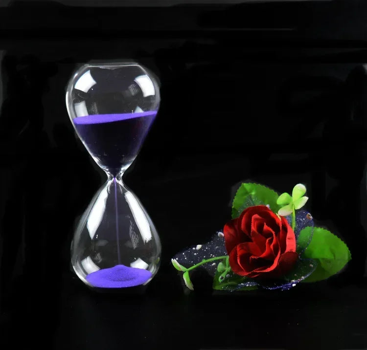 minuterie sablier aimanté 45 minutes artisanat horloge soufflée à la main - vue 4 sur 6
