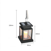 LED lumières solaires bougie lanterne extérieure palais lanterne lampe de jardin avec crochet paysage éclairage lampadaires étanche noël