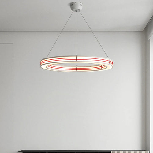 lustre art déco avec anneau pour éclairage suspendu réglable - vue 4 sur 16