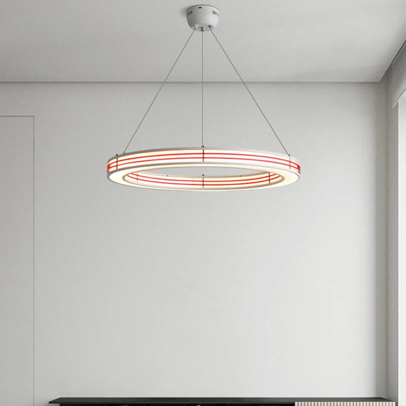 lustre art déco avec anneau pour éclairage suspendu réglable - vue 3 sur 16