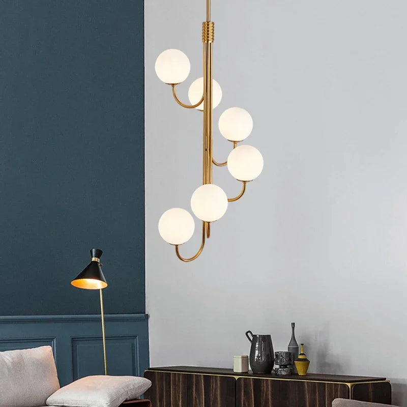 lustre moderne en verre lumineux pour décoration intérieure élégante - vue 3 sur 15