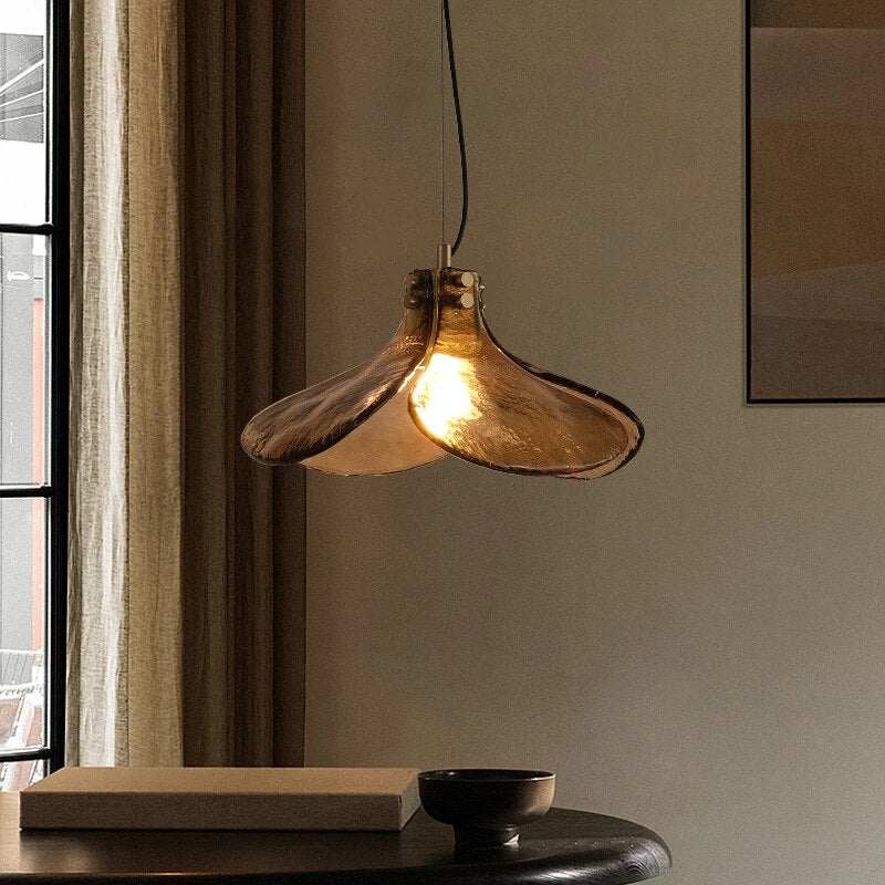 lampe suspension rétro cuivre fauve salle manger bar - vue 5 sur 7