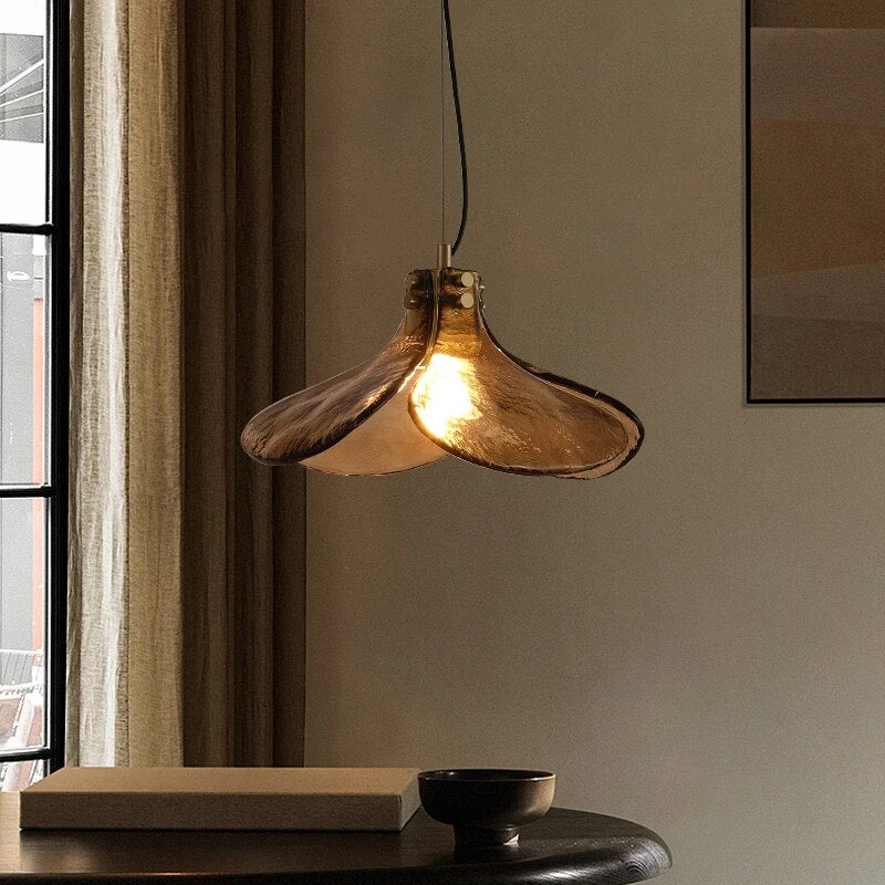 lampe suspension rétro cuivre fauve salle manger bar