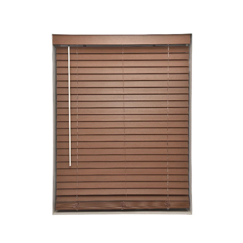 Store vénitien bois lames fines motorisé pour fenêtres