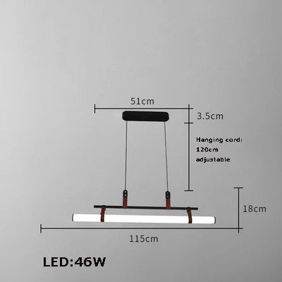 lustre minimaliste à led tendance pour éclairage moderne - vue 8 sur 10