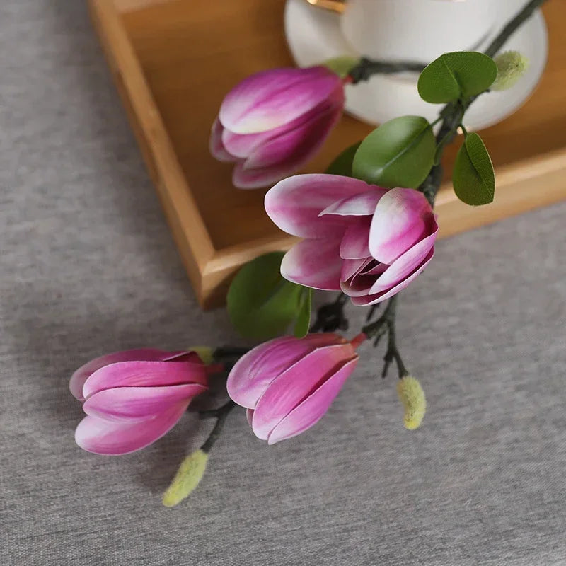 fleurs artificielles magnolias pour décoration florale extérieure - vue 8 sur 10